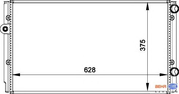 Радиатор охлаждения BEHR HELLA SERVICE 8MK 376 714-491