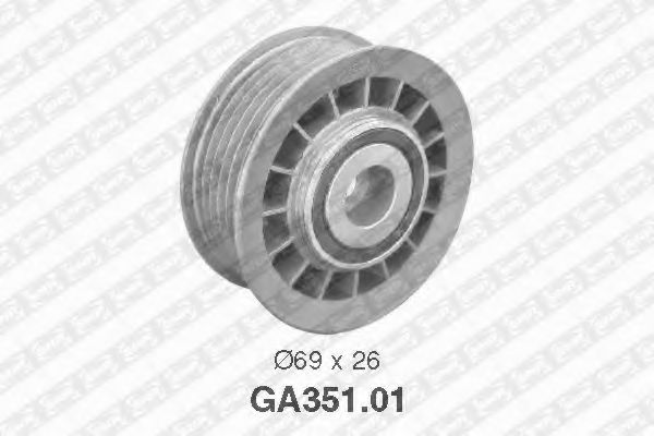 Направляющий / паразитный ролик поликлинового ремня SNR GA351.01