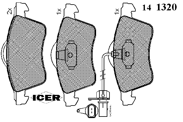 Тормозные колодки ICER 141320
