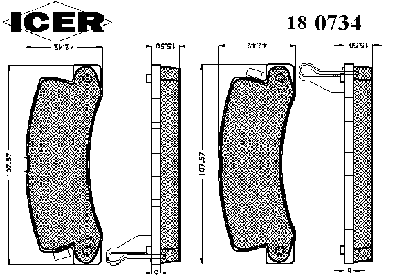 Тормозные колодки ICER 180734