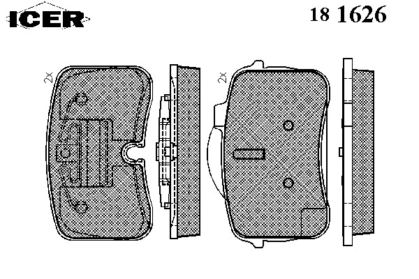 Тормозные колодки ICER 181626