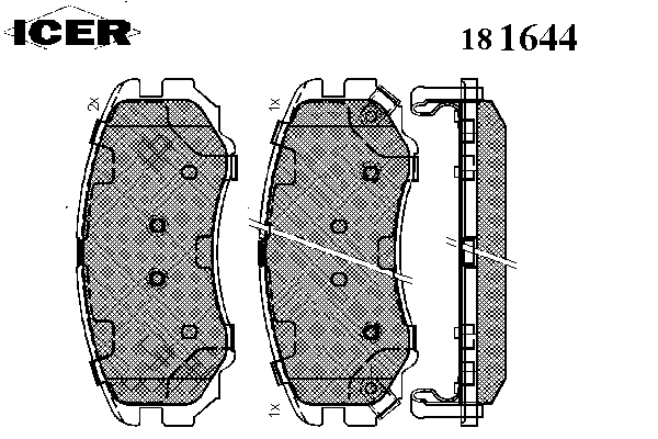 Тормозные колодки ICER 181644
