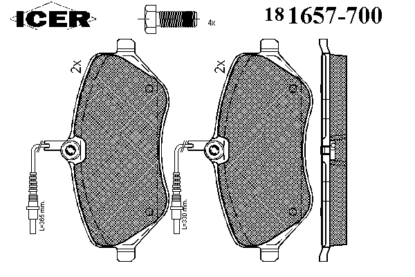 Тормозные колодки ICER 181657-700