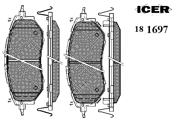 Тормозные колодки ICER 181697