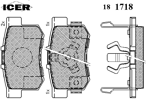 Тормозные колодки ICER 181718