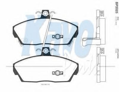 Тормозные колодки KAVO PARTS BP-2025