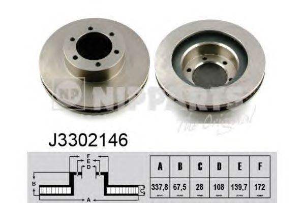 Тормозной диск NIPPARTS J3302146