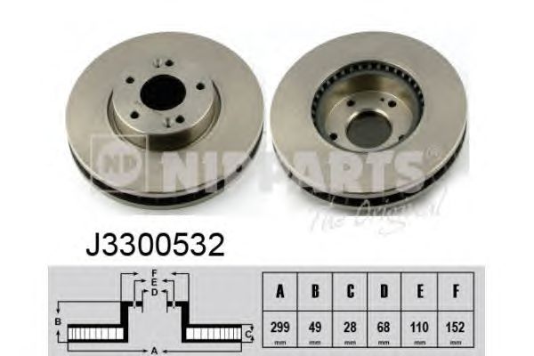 Тормозной диск NIPPARTS J3300532
