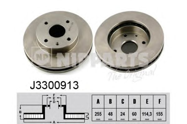 Тормозной диск NIPPARTS J3300913