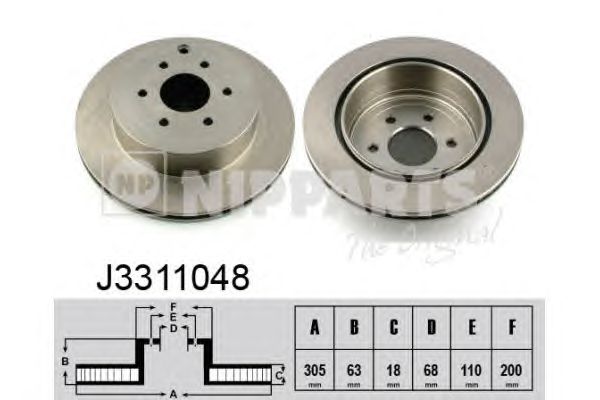 Тормозной диск NIPPARTS J3311048