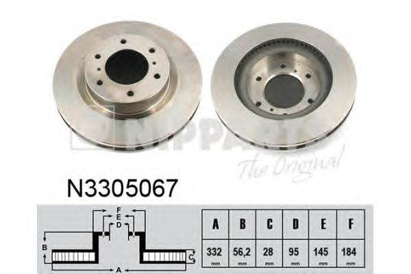 Гальмівний диск NIPPARTS N3305067