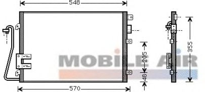 Радиатор кондиционера VAN WEZEL 43005376