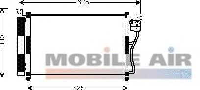 Радиатор кондиционера VAN WEZEL 82005164