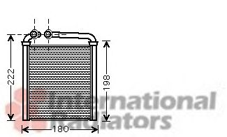 Радиатор отопителя VAN WEZEL 58006256