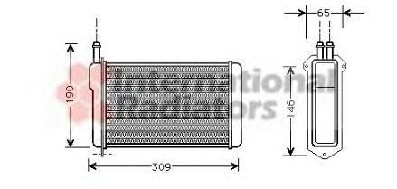 Радиатор отопителя VAN WEZEL 26006009