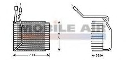 Испаритель кондиционера VAN WEZEL 1800V110