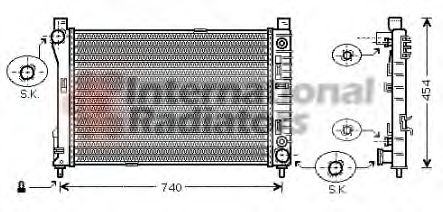 Радиатор охлаждения VAN WEZEL 30002286