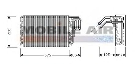 Испаритель кондиционера VAN WEZEL 3000V020