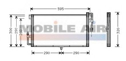 Радіатор кондиціонера VAN WEZEL 37005268