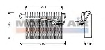 Испаритель кондиционера VAN WEZEL 3700V167