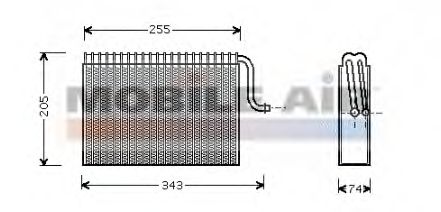 Испаритель кондиционера VAN WEZEL 3700V171