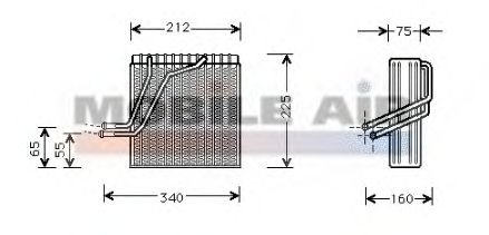 Испаритель кондиционера VAN WEZEL 5800V030