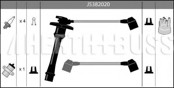 Комплект высоковольтных проводов HERTH+BUSS JAKOPARTS J5382020