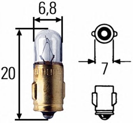 Лампа накаливания, внутреннее освещение HELLA 8GP 002 066-241