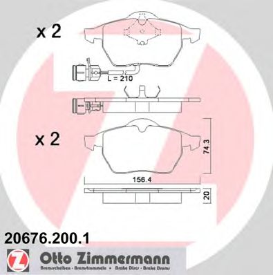 Тормозные колодки ZIMMERMANN 20676.200.1