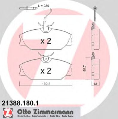 Тормозные колодки ZIMMERMANN 21388.180.1