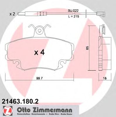 Тормозные колодки ZIMMERMANN 21463.180.2