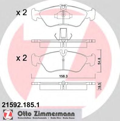 Тормозные колодки ZIMMERMANN 21592.185.1