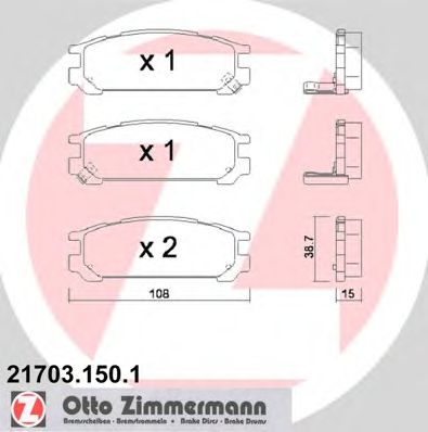 Гальмівні колодки ZIMMERMANN 21703.150.1