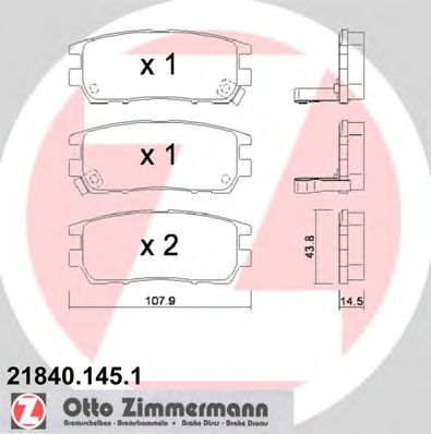 Тормозные колодки ZIMMERMANN 21840.145.1