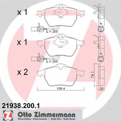 Тормозные колодки ZIMMERMANN 21938.200.1