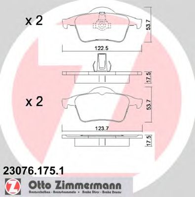 Гальмівні колодки ZIMMERMANN 23076.175.1