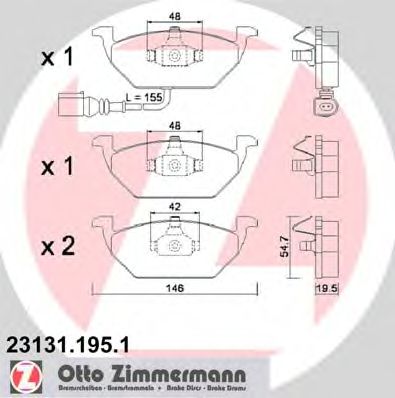 Тормозные колодки ZIMMERMANN 23131.195.1