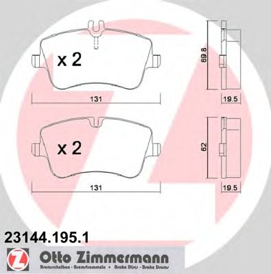 Тормозные колодки ZIMMERMANN 23144.195.1