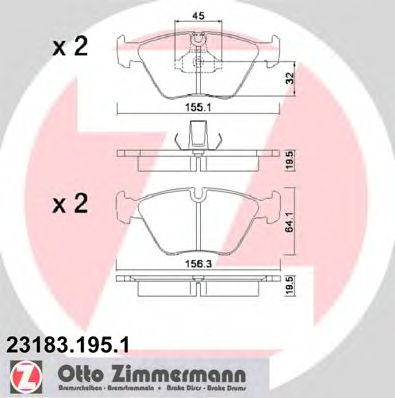 Тормозные колодки ZIMMERMANN 23183.195.1