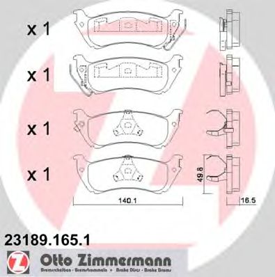 Тормозные колодки ZIMMERMANN 23189.165.1
