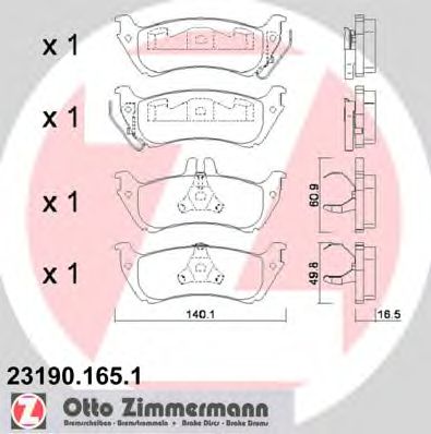 Тормозные колодки ZIMMERMANN 23190.165.1