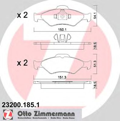 Тормозные колодки ZIMMERMANN 23200.185.1
