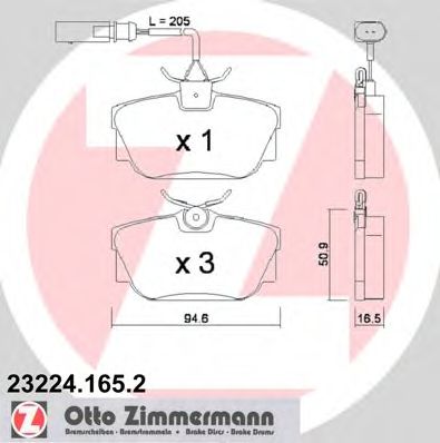 Тормозные колодки ZIMMERMANN 23224.165.2