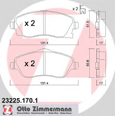 Тормозные колодки ZIMMERMANN 23225.170.1