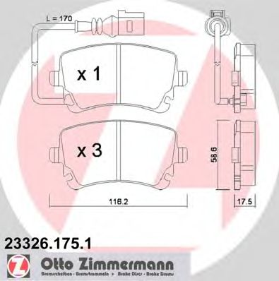 Тормозные колодки ZIMMERMANN 23326.175.1
