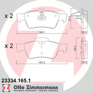 Тормозные колодки ZIMMERMANN 23334.165.1