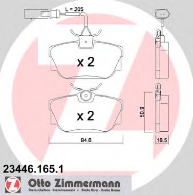 Тормозные колодки ZIMMERMANN 23446.165.1
