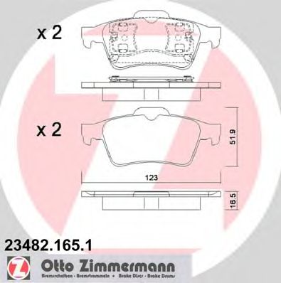 Тормозные колодки ZIMMERMANN 23482.165.1