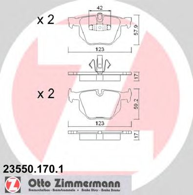 Тормозные колодки ZIMMERMANN 23550.170.1