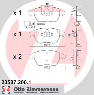 Гальмівні колодки ZIMMERMANN 23587.200.1